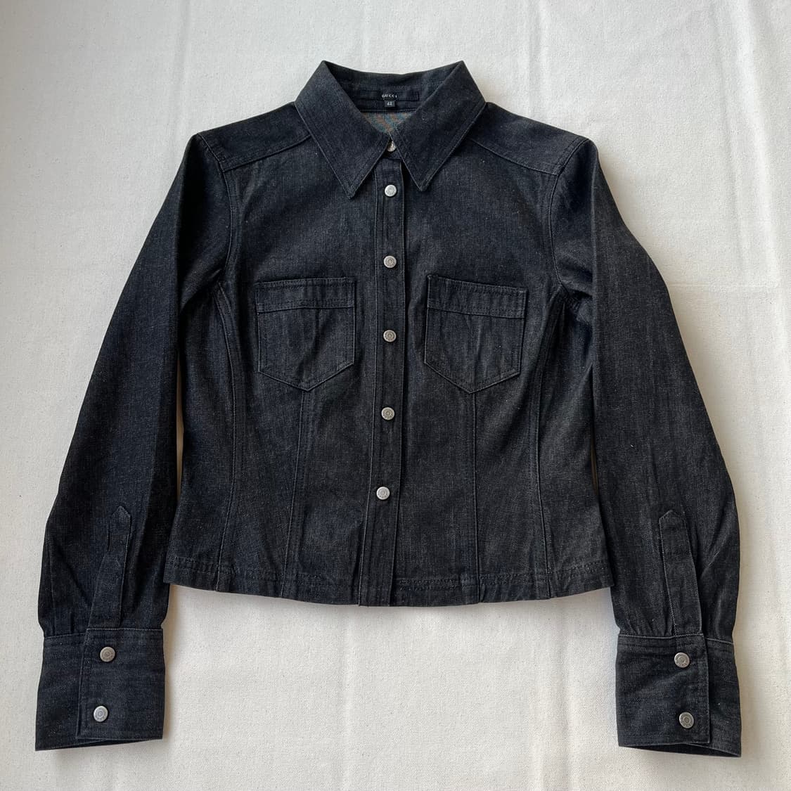90s 구찌 워시드 데님 셔츠 상품이미지1