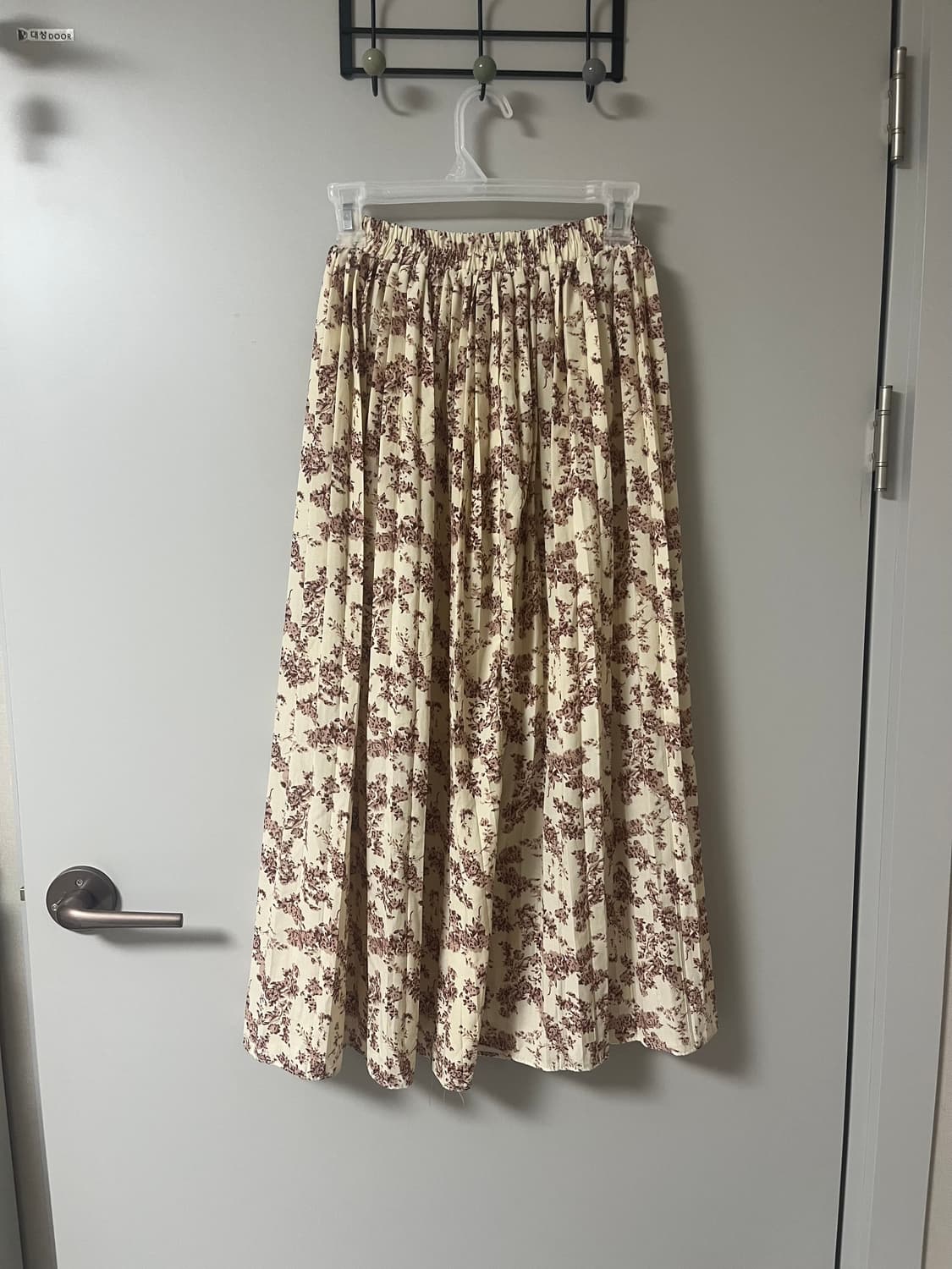 모리걸 하구미 플라워 패턴 플리츠 롱 스커트 상품이미지1