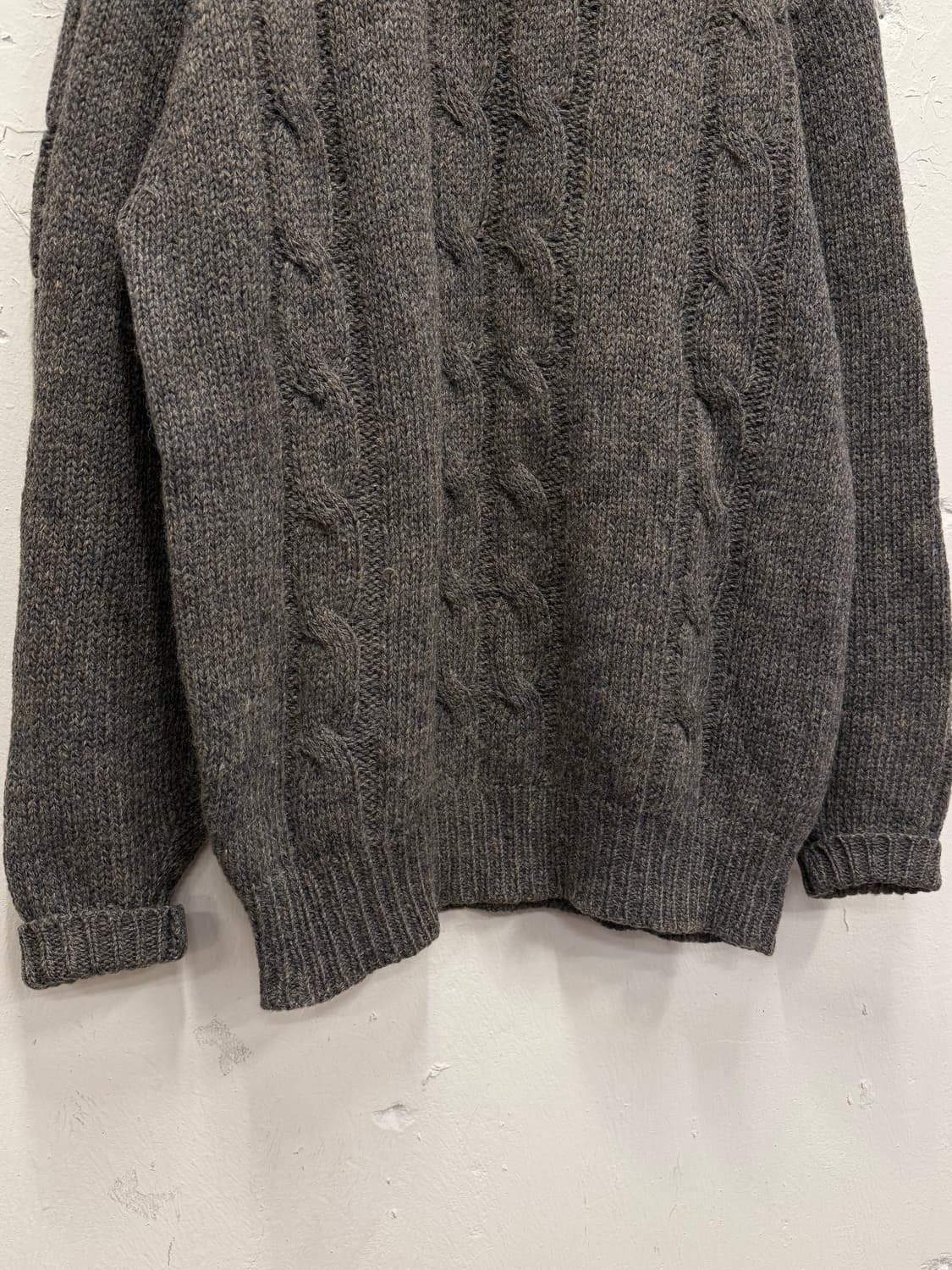 L) 90s McGregor Cable Knit Wool Sweater 상품이미지5