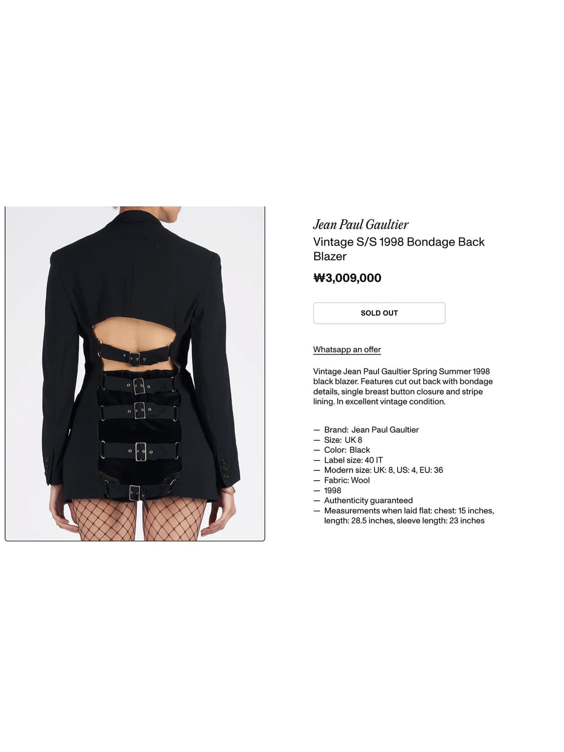 Jean Paul Gaultier SS98 상품이미지2