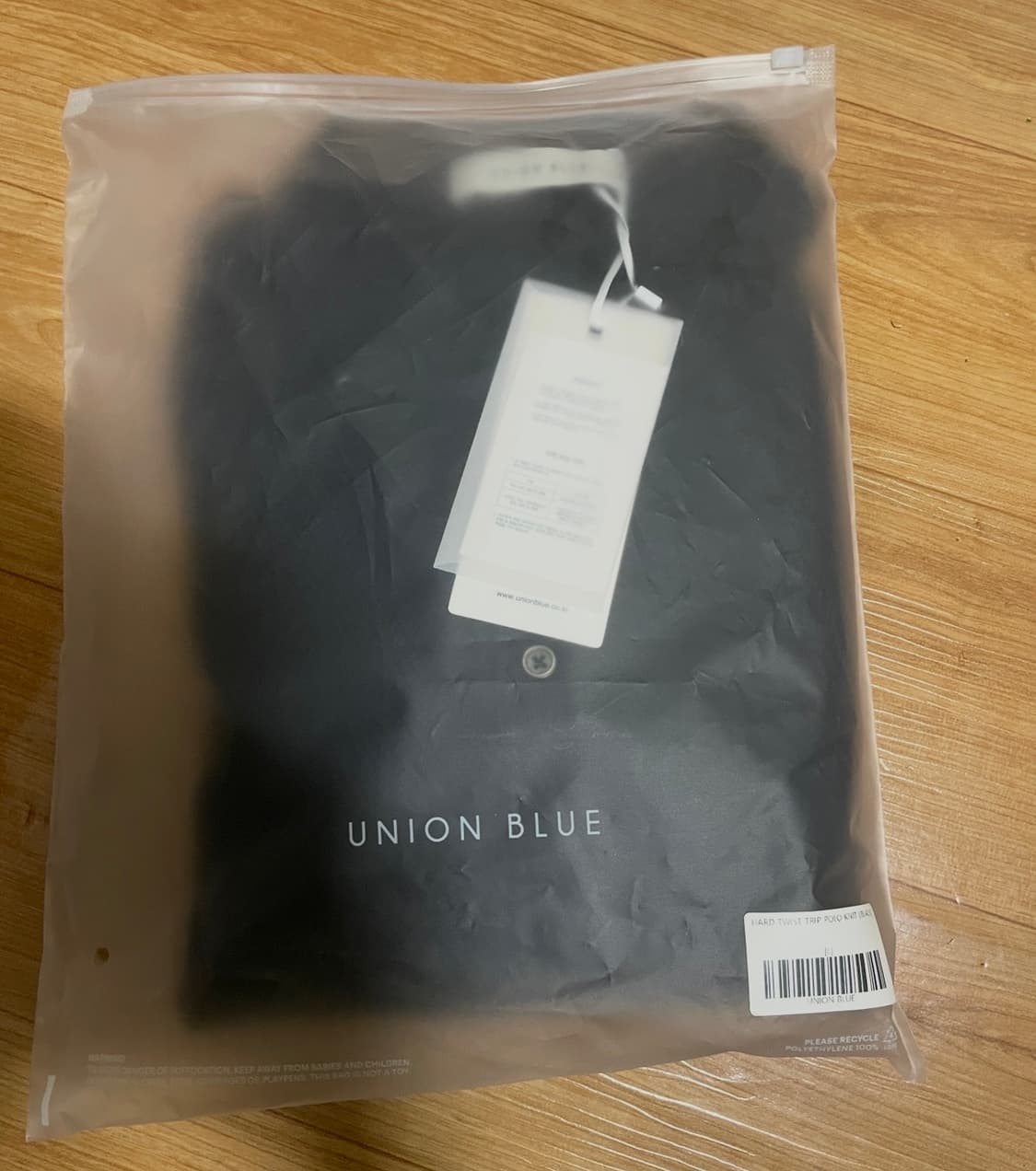 유니온블루 HARD TWIST TRIP POLO KNIT [BLACK] 상품이미지4