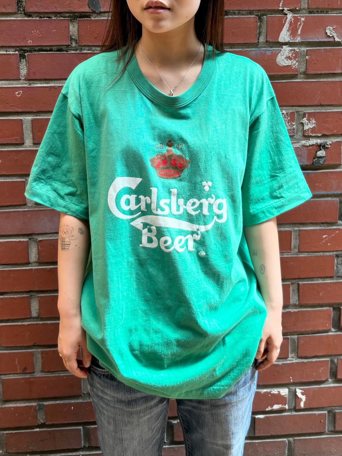 90‘s 싱글스티치 Carlsberg 그래픽 빈티지 반팔티 상품이미지1
