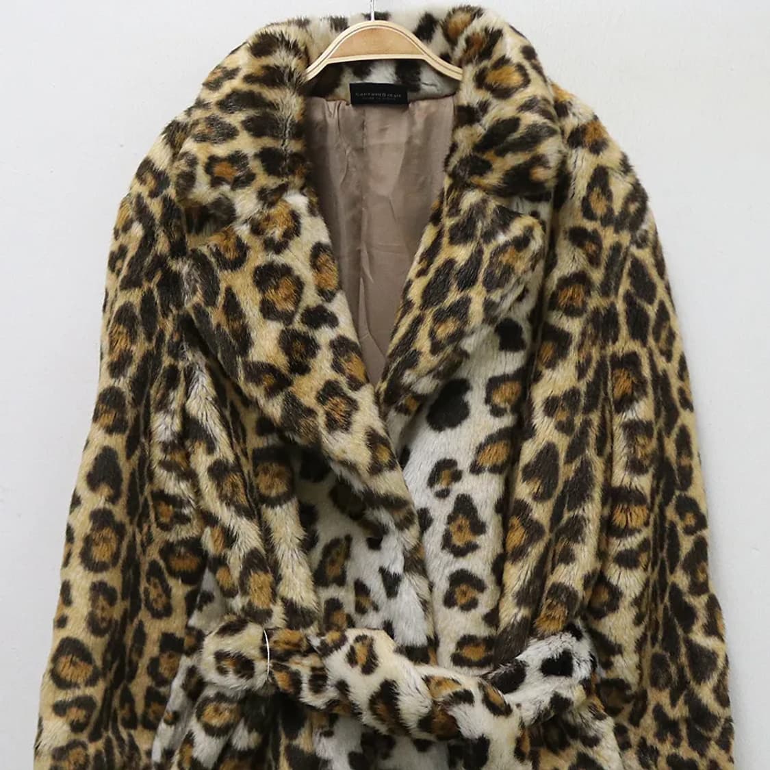 THUNDER 호피 페이크 퍼 벨트 자켓 60791 상품이미지3