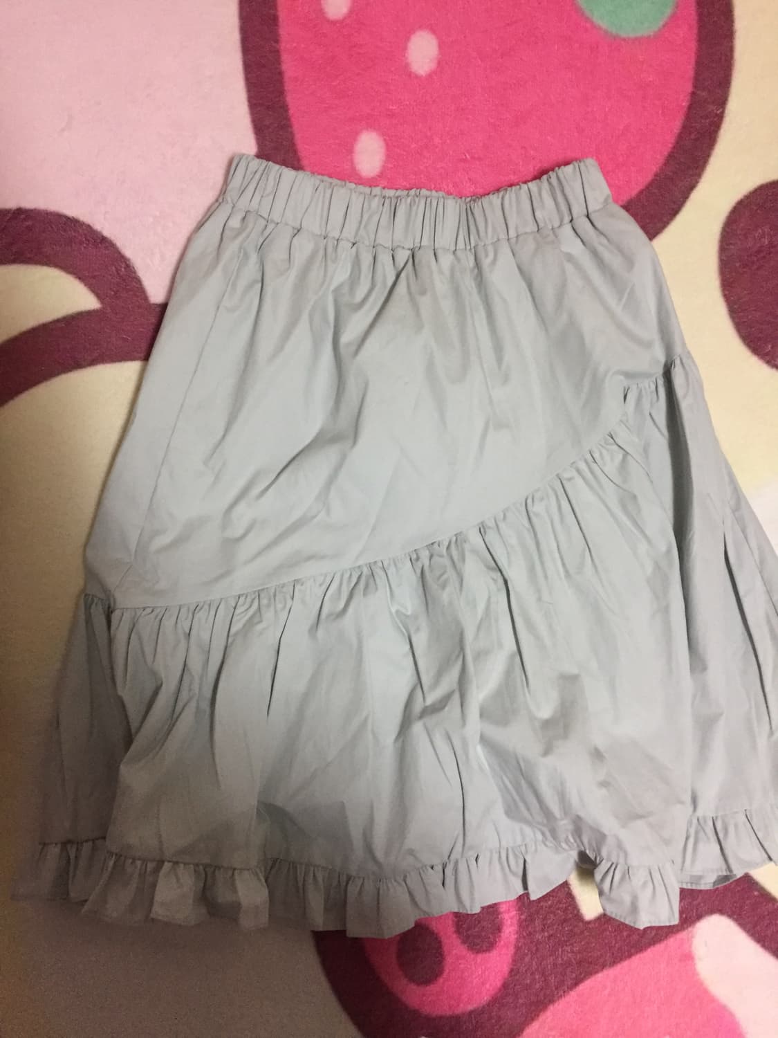 뉴뉴 상하의(잔꽃무늬 헨리넥+캉캉 미디) 세트 일괄 상품이미지3