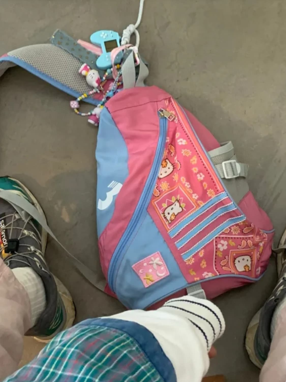 레트로 키티 Y2K 키치 핑크 크로스바디 슬링백 미니백팩 상품이미지1