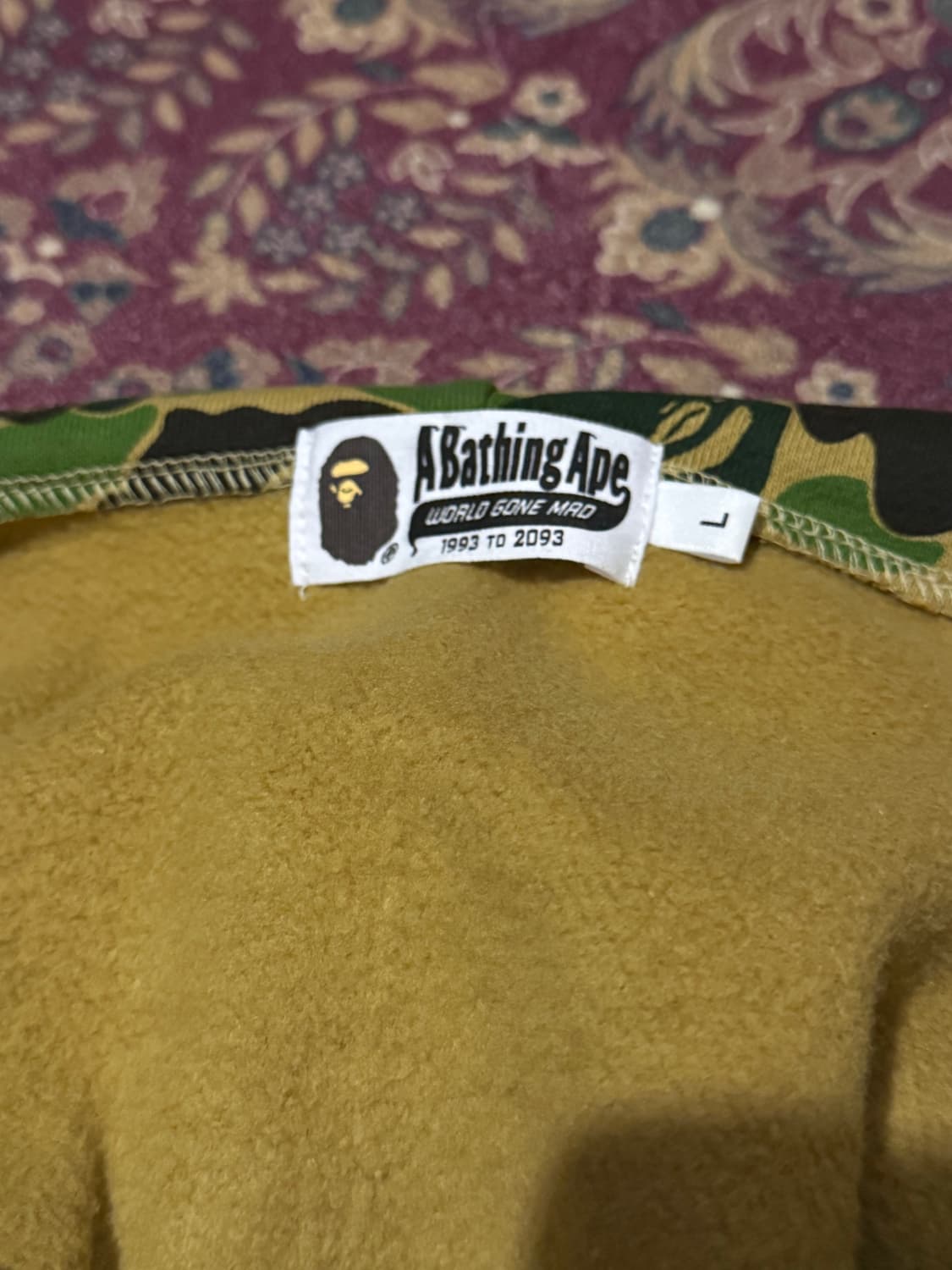 베이프 샤크 카모 후드집업 그린 L 상품이미지6