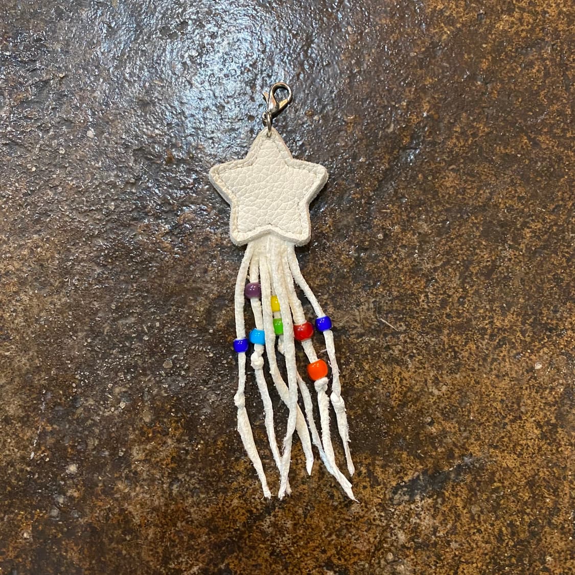 사슴가죽 비즈 별모양 키링 상품이미지3