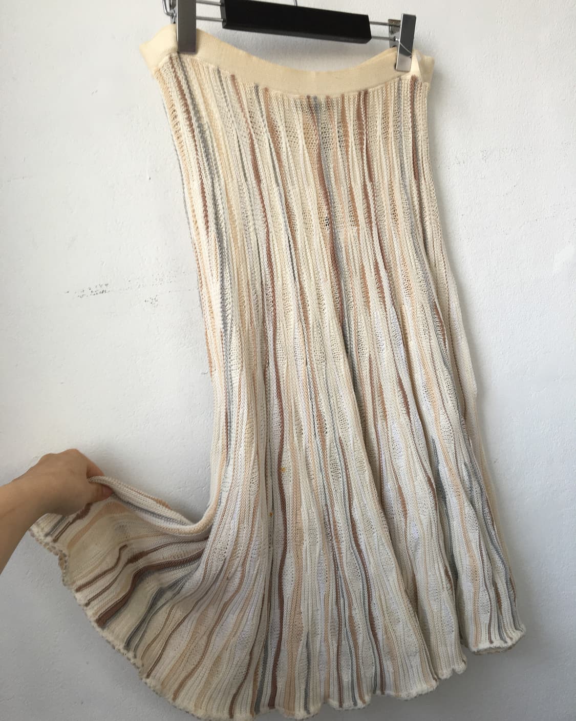 Line detail pleats knit skirt 상품이미지3