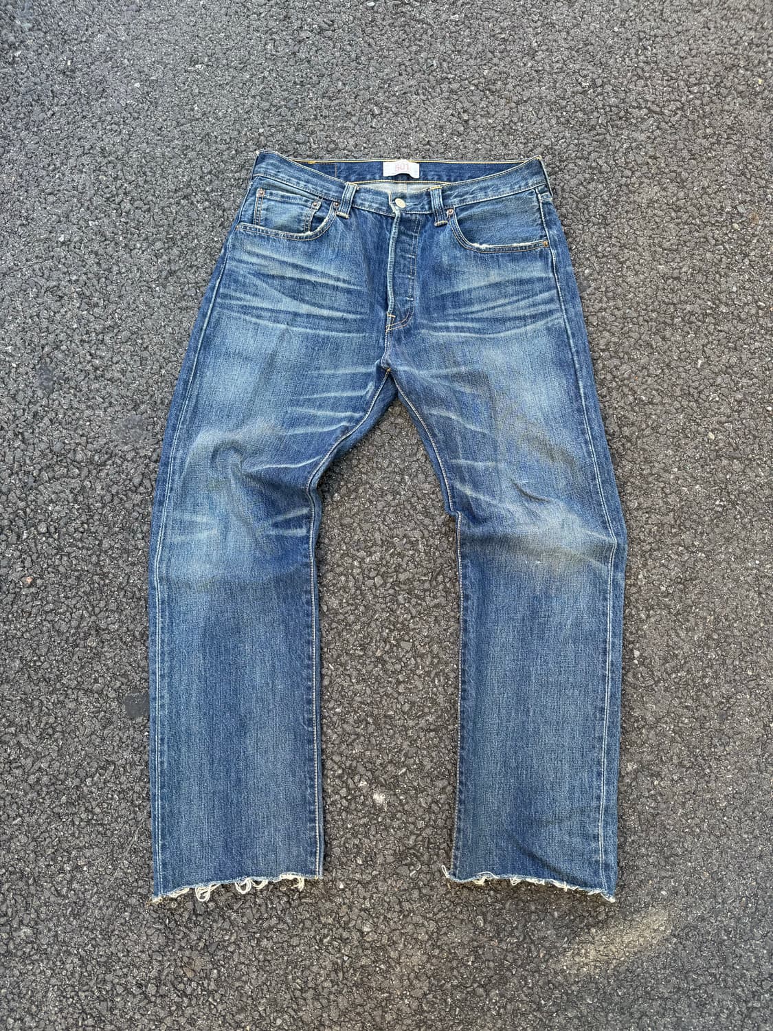 00‘s Levi’s 501 빈티지 워싱 컷팅 데님팬츠 상품이미지2