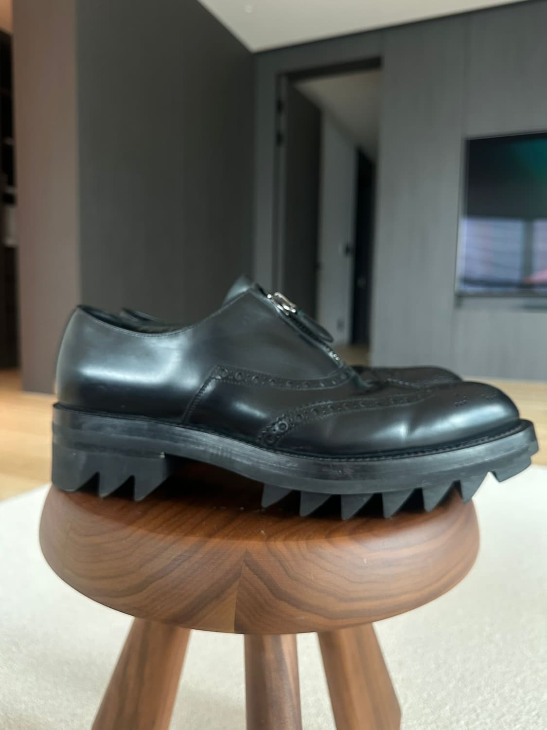 PRADA 13F/W BROGUE OXFORD ZIPPER SHOES 상품이미지2