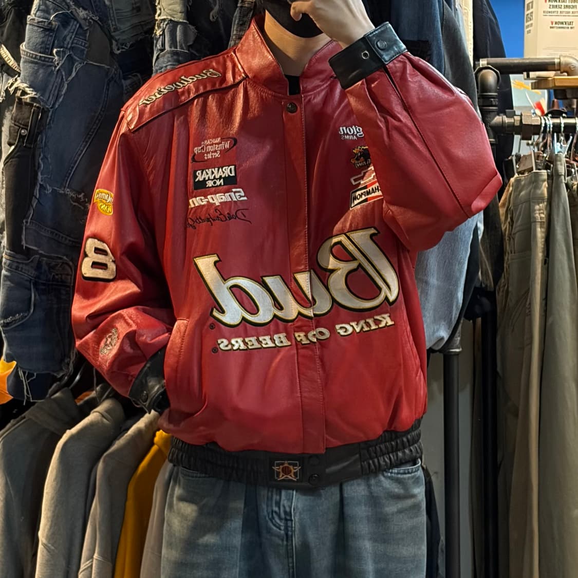 [No.9] JH Design 버드 와이저 레더 레이싱자켓 상품이미지5