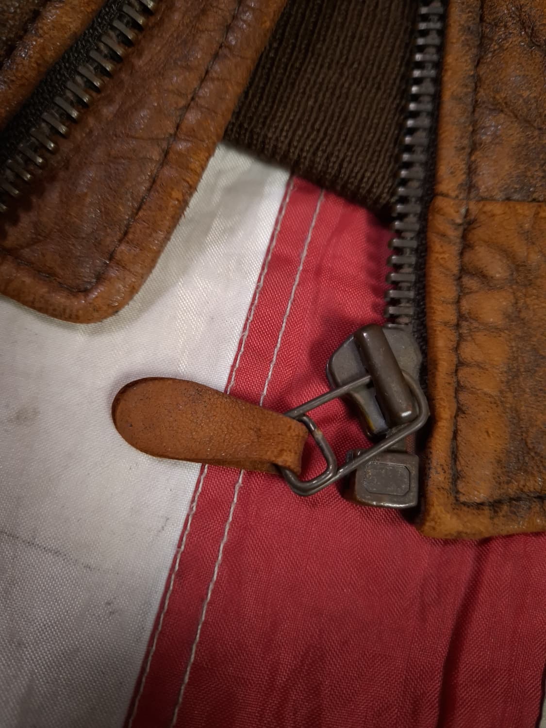 오리지날 80's ROBO 리얼레더 밀리터리 항공자켓 상품이미지4