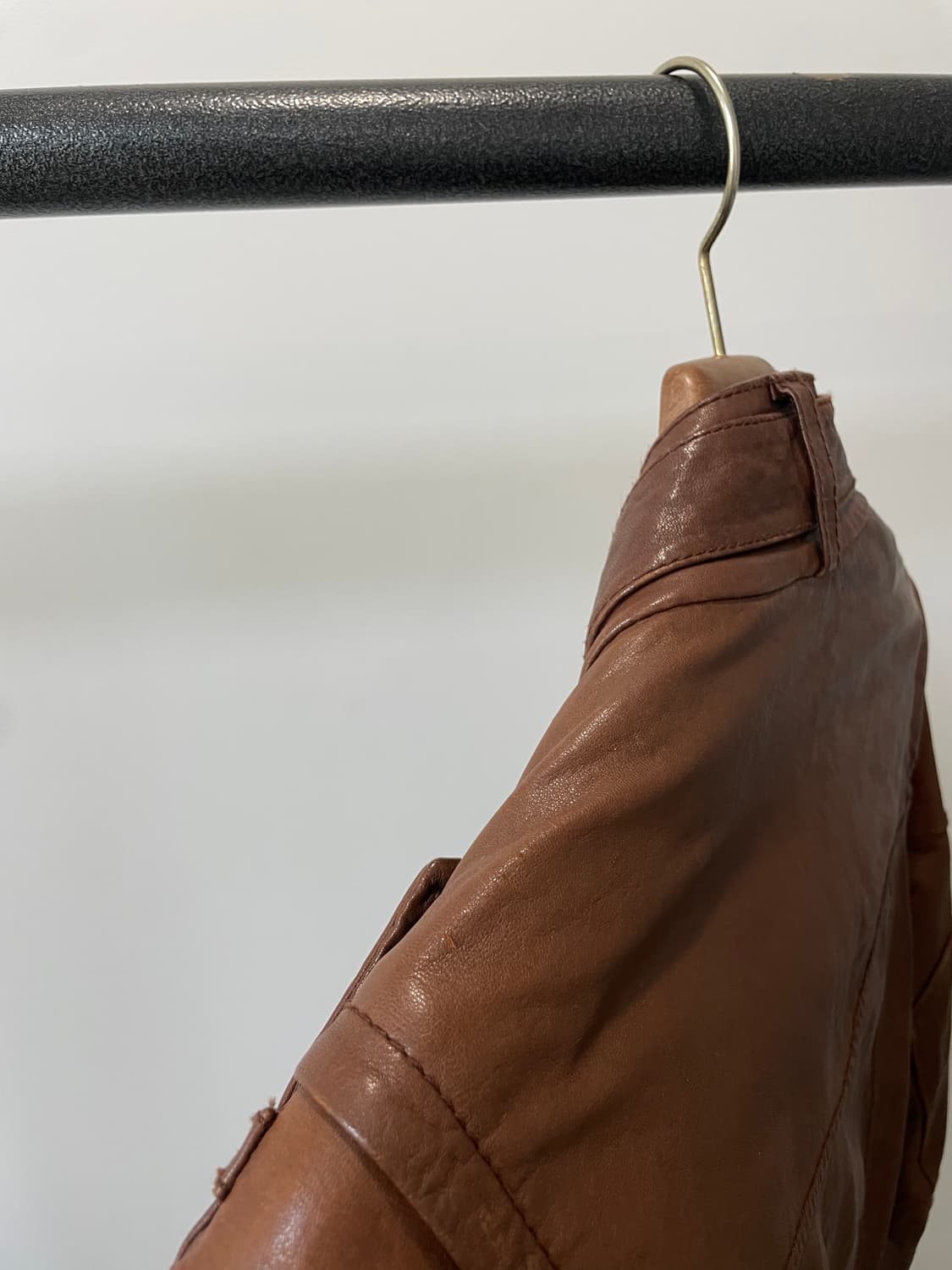 (L) 톰보이 진스 브라운 빈티지 양가죽 자켓 상품이미지9