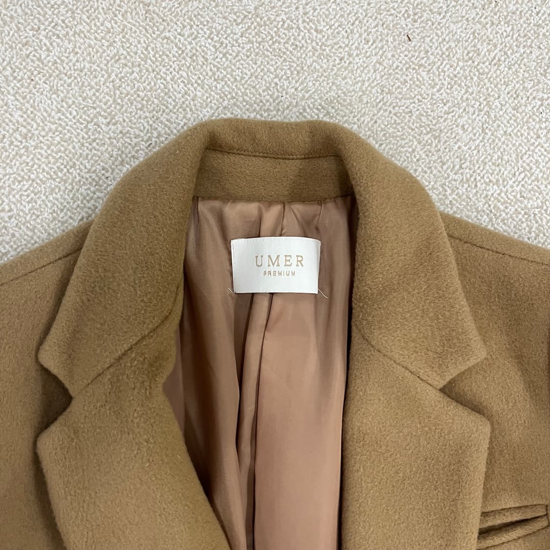 실측확인 유메르 카멜 롱 코트 자켓 0203M1 상품이미지2