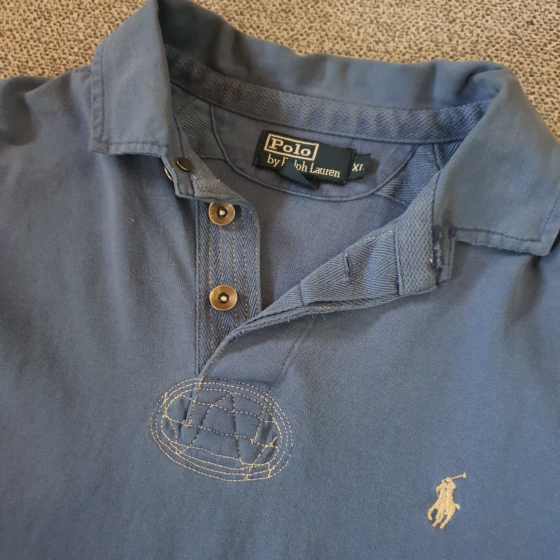 폴로 랄프 로렌 헤비 블루 긴팔 카라티셔츠 상품이미지3