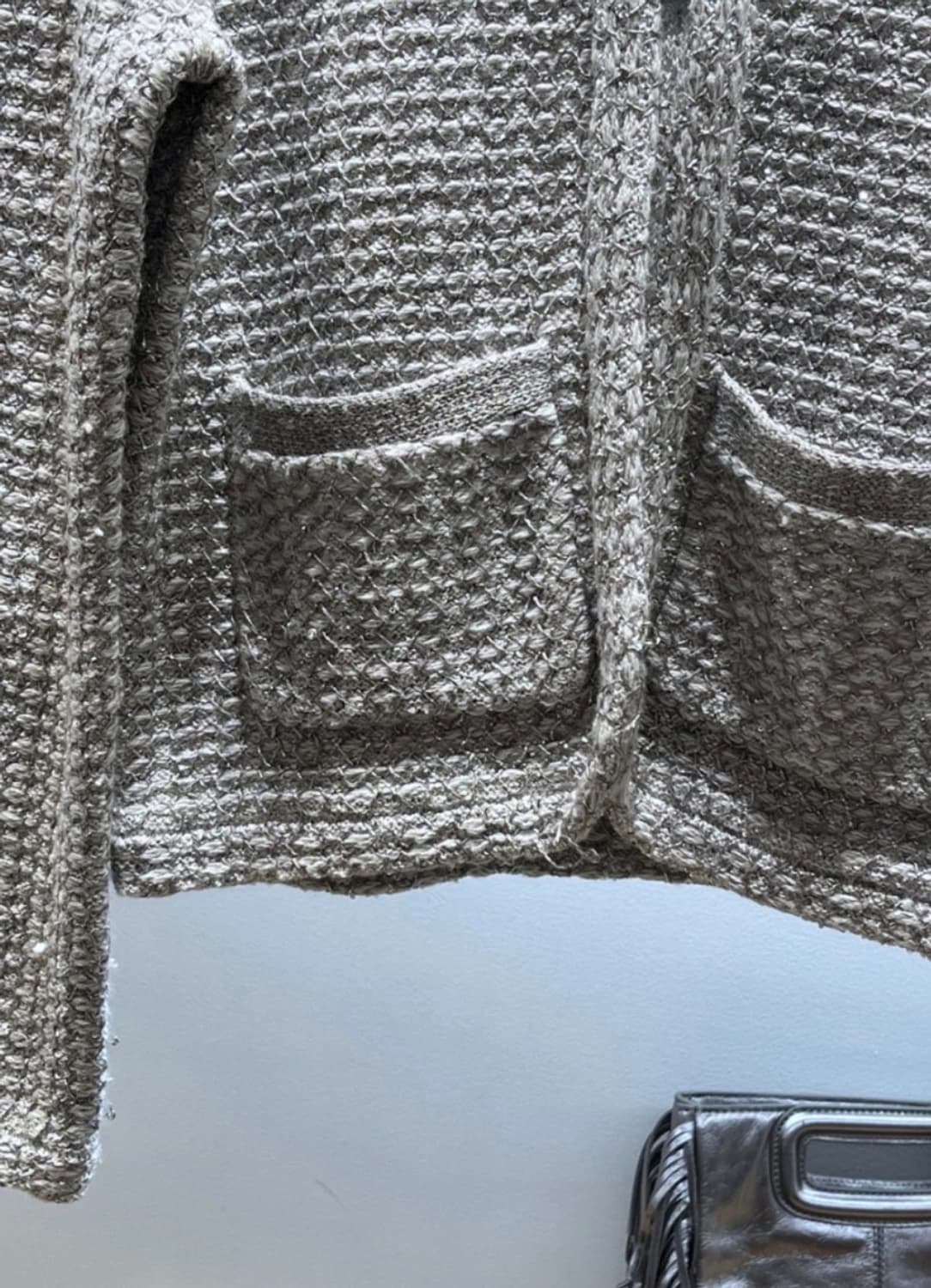 마쥬 메탈릭 니트 트위드 가디건 상품이미지4