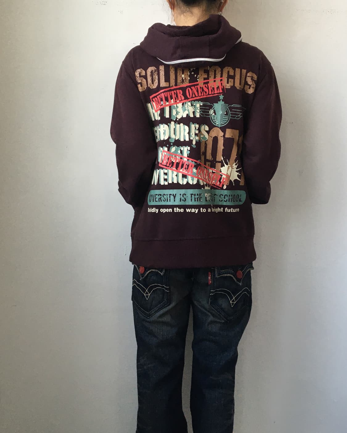 Back printing hood zip up 상품이미지1