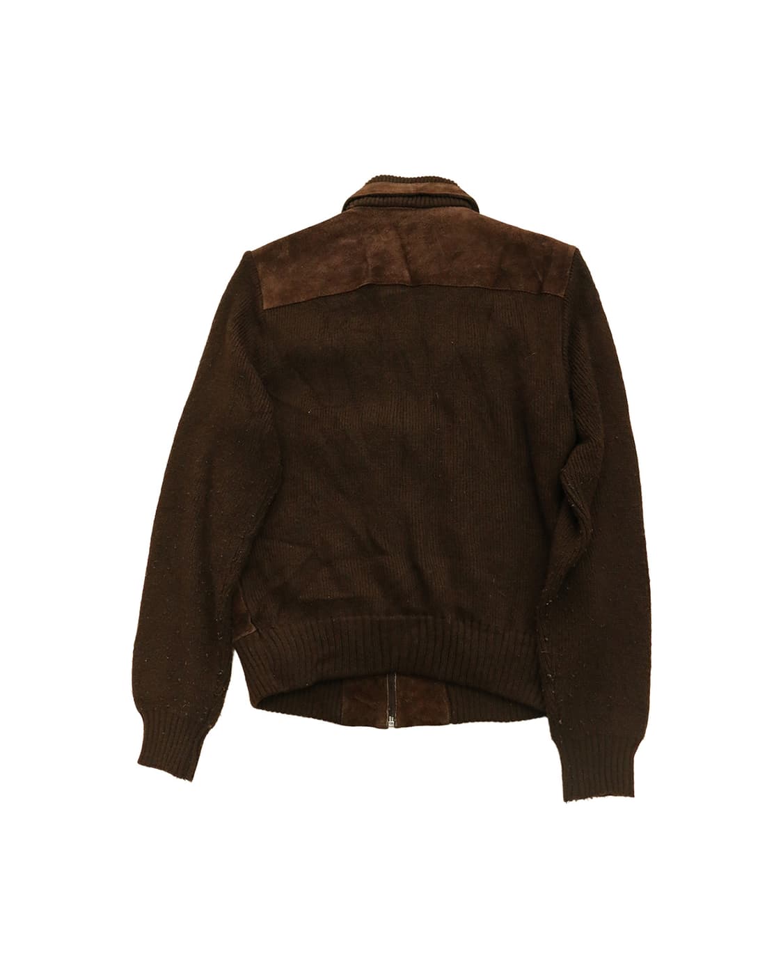 80s 빈티지 니트 스웨이드 집업 자켓 상품이미지4