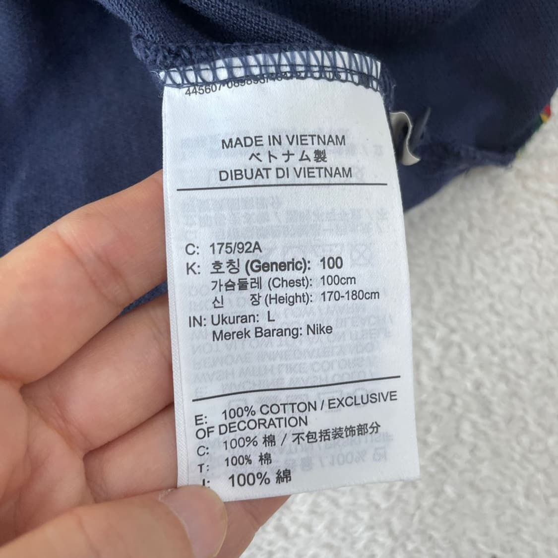 L 나이키 네이비 테니스 스우시 반팔카라티 100 상품이미지6