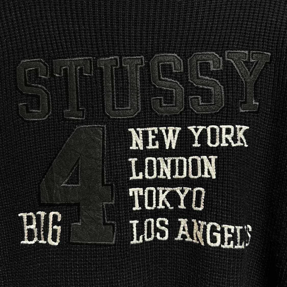 90s 올드 스투시 BIG 4 니트 집업 L사이즈 상품이미지8