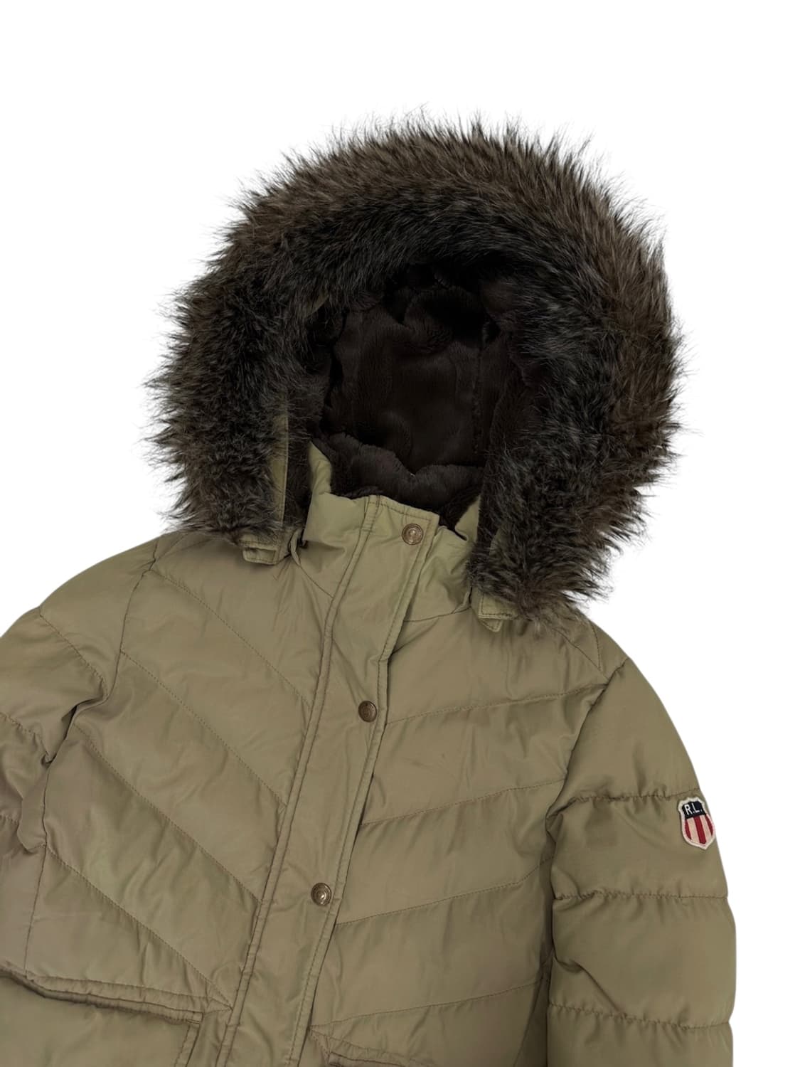 00s 폴로 Y2K 덕다운 패딩 베이지 (여성S) 상품이미지2