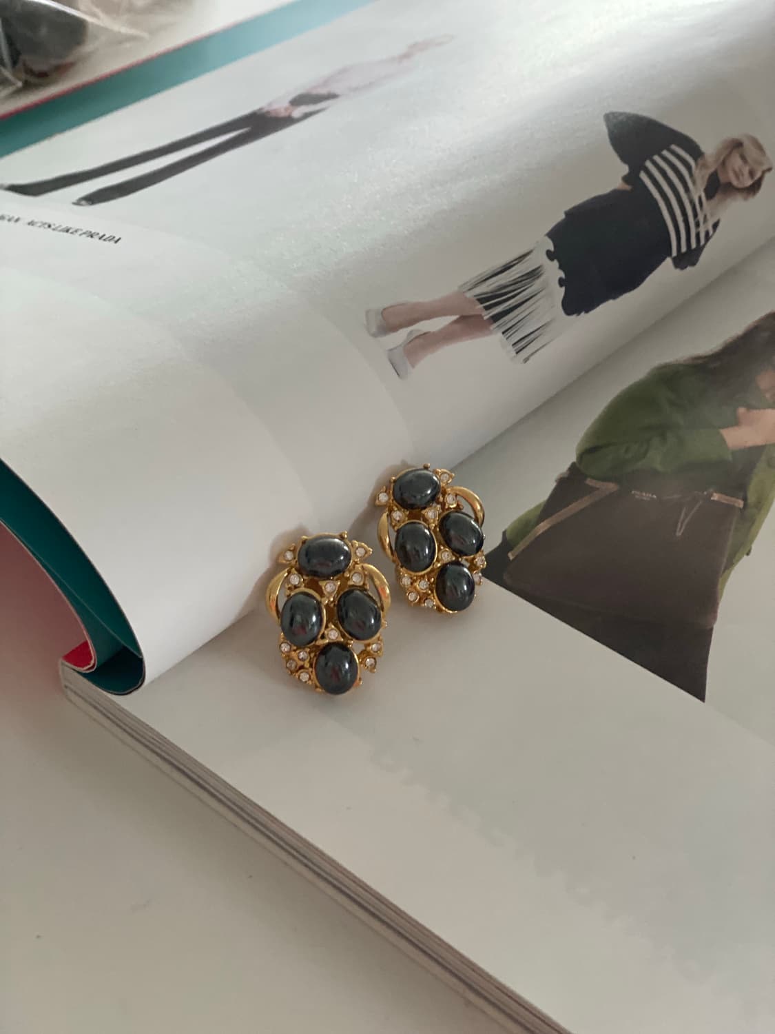 빈티지 포도문양 골드 귀찌 귀걸이 상품이미지2