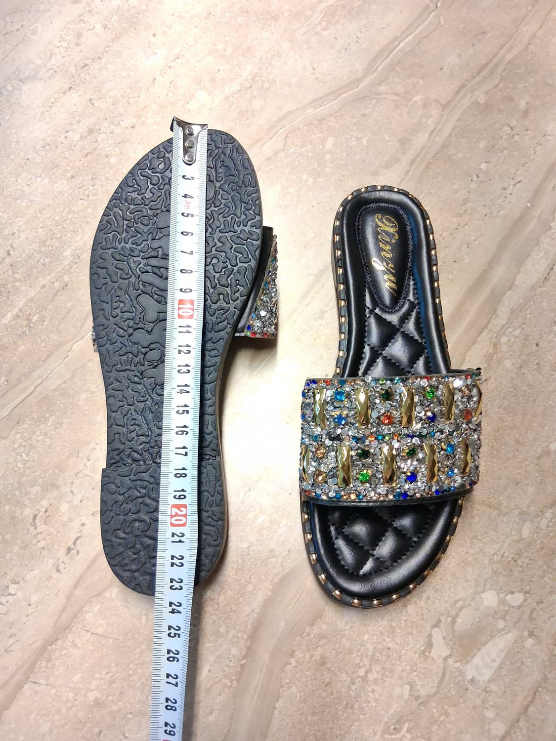 블링블링 라인스톤 장식 슬리퍼 230mm (새상품) 상품이미지8