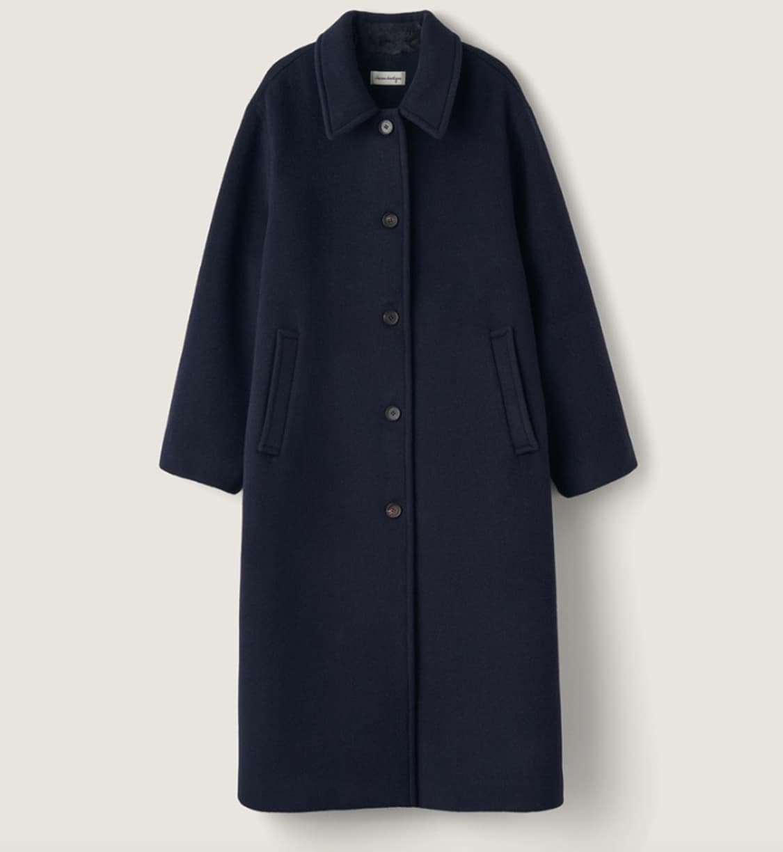 [새상품] 시엔느 브람스 울 코트 네이비 상품이미지1