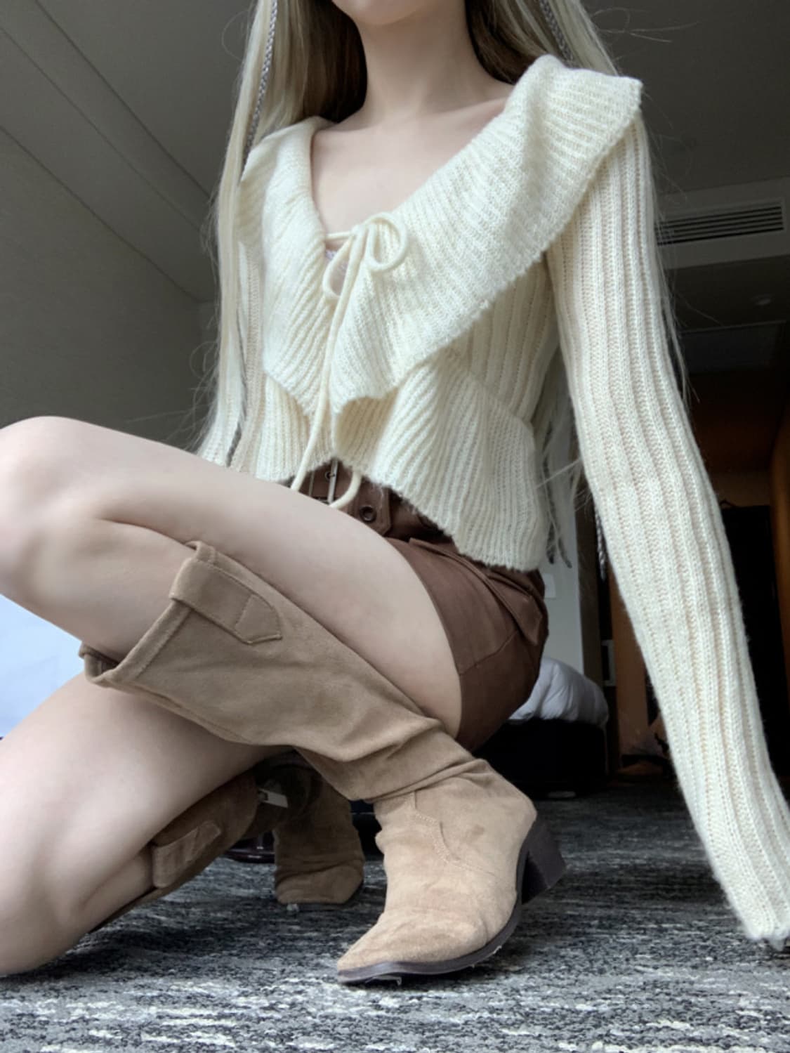 Suzen 스젠 Lorancia Ribbon Cardigan 니트가디건 상품이미지3