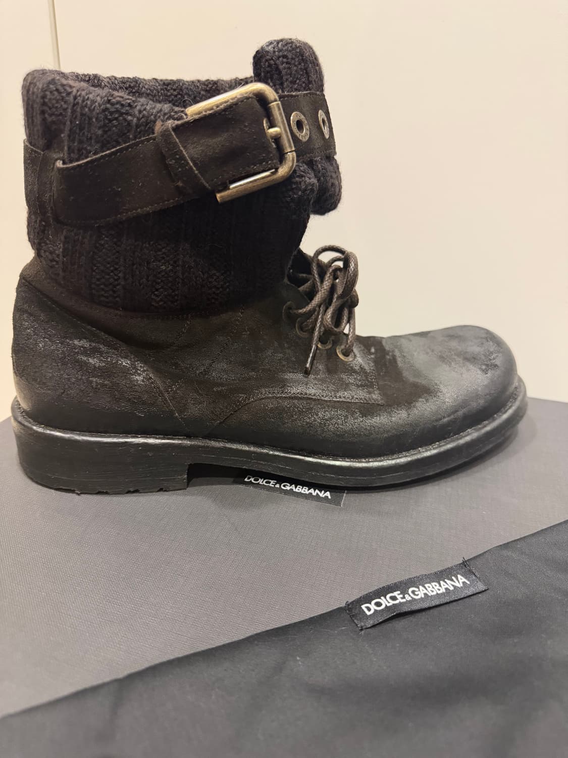 돌체앤가바나 빈티지 울 니트 부츠  상품이미지4