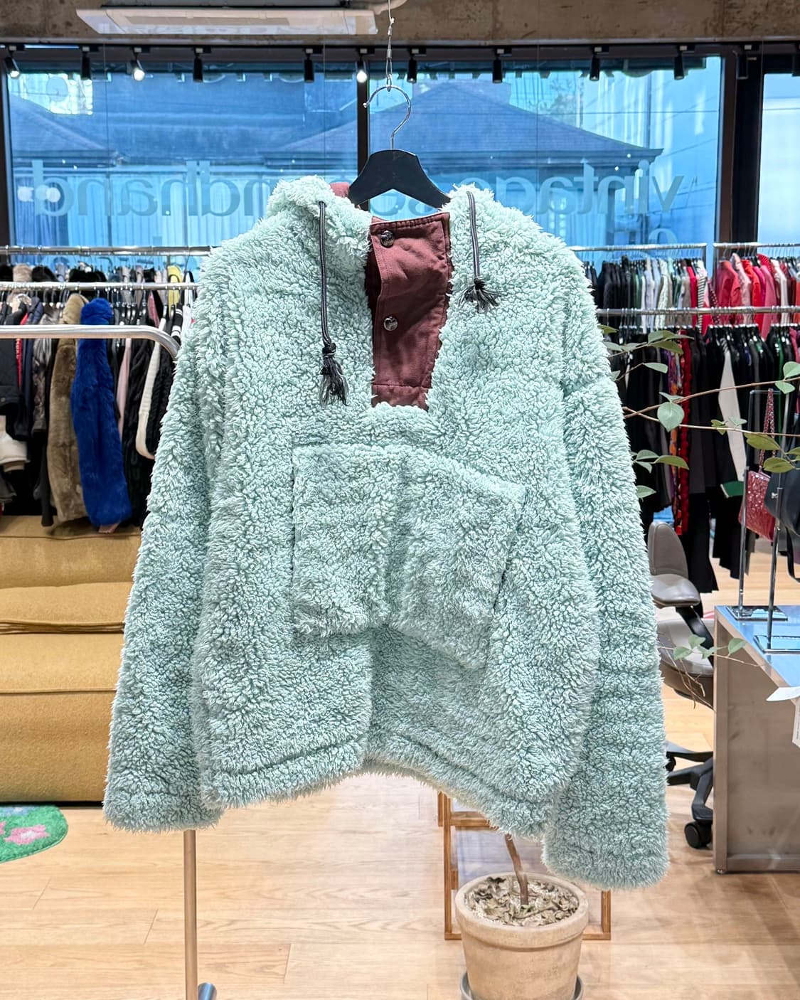 아크네 스튜디오 민트 풀오버 후디 플리스  상품이미지1