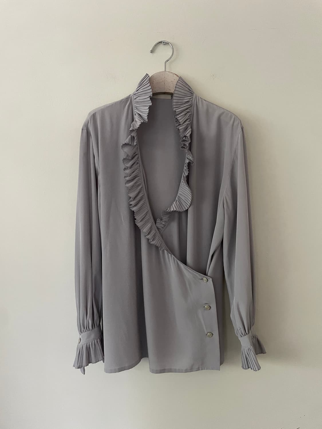 Christian Dior pleated neck wrap blouse 상품이미지1