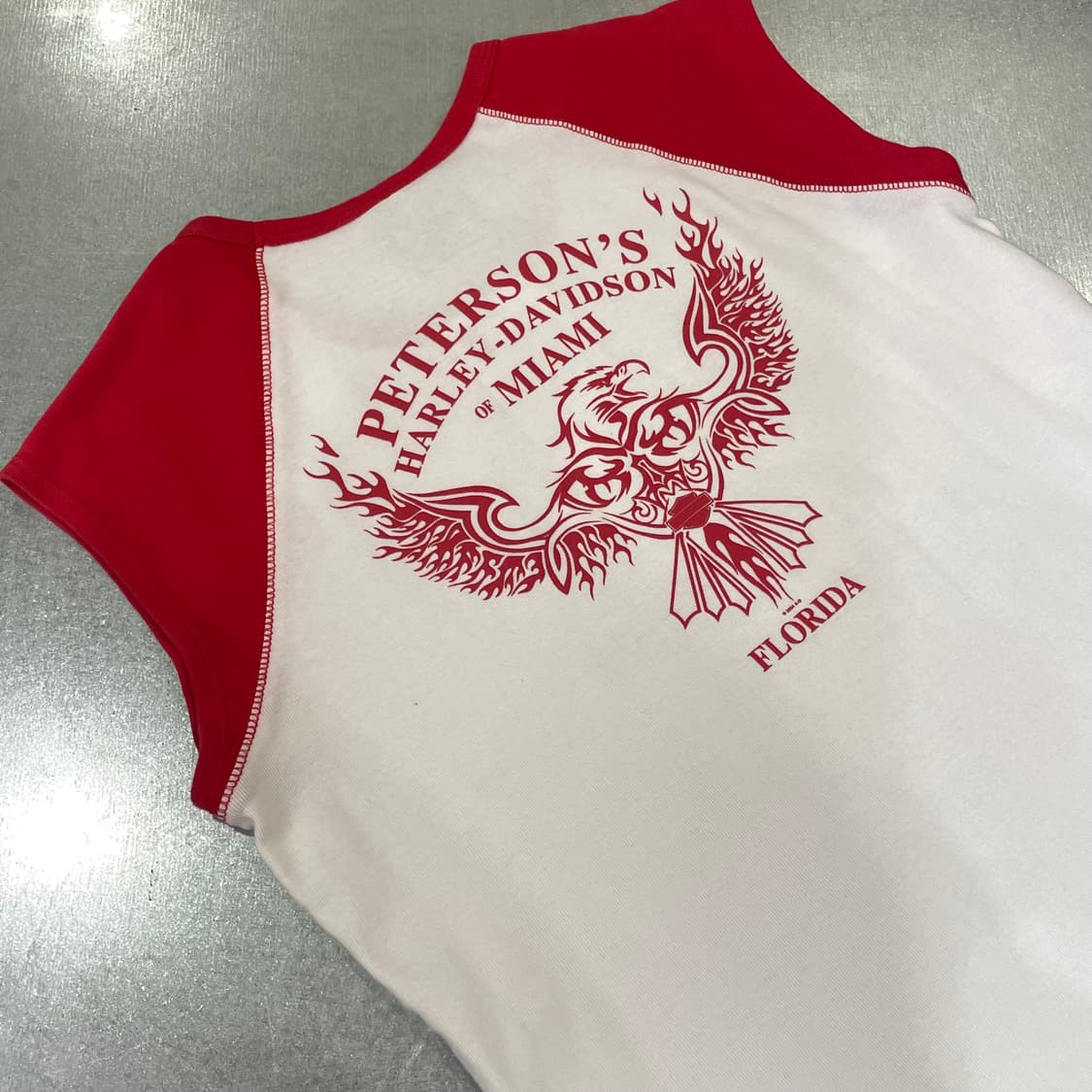 (L) Harley Davidson 할리 프린팅 슬리브리스 상품이미지9