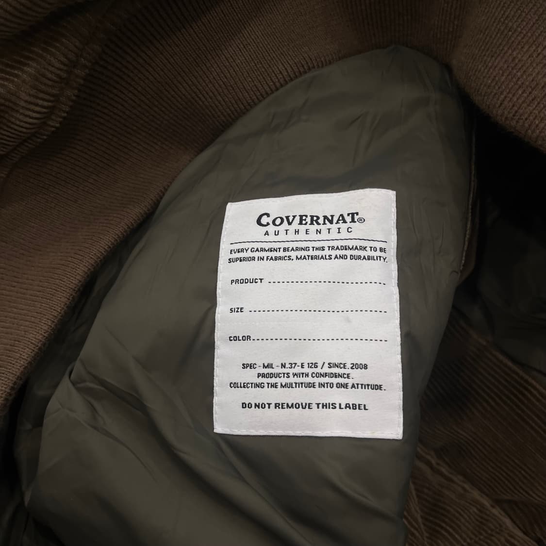 XL 커버낫 코듀로이 브라운 봄버 자켓 상품이미지6