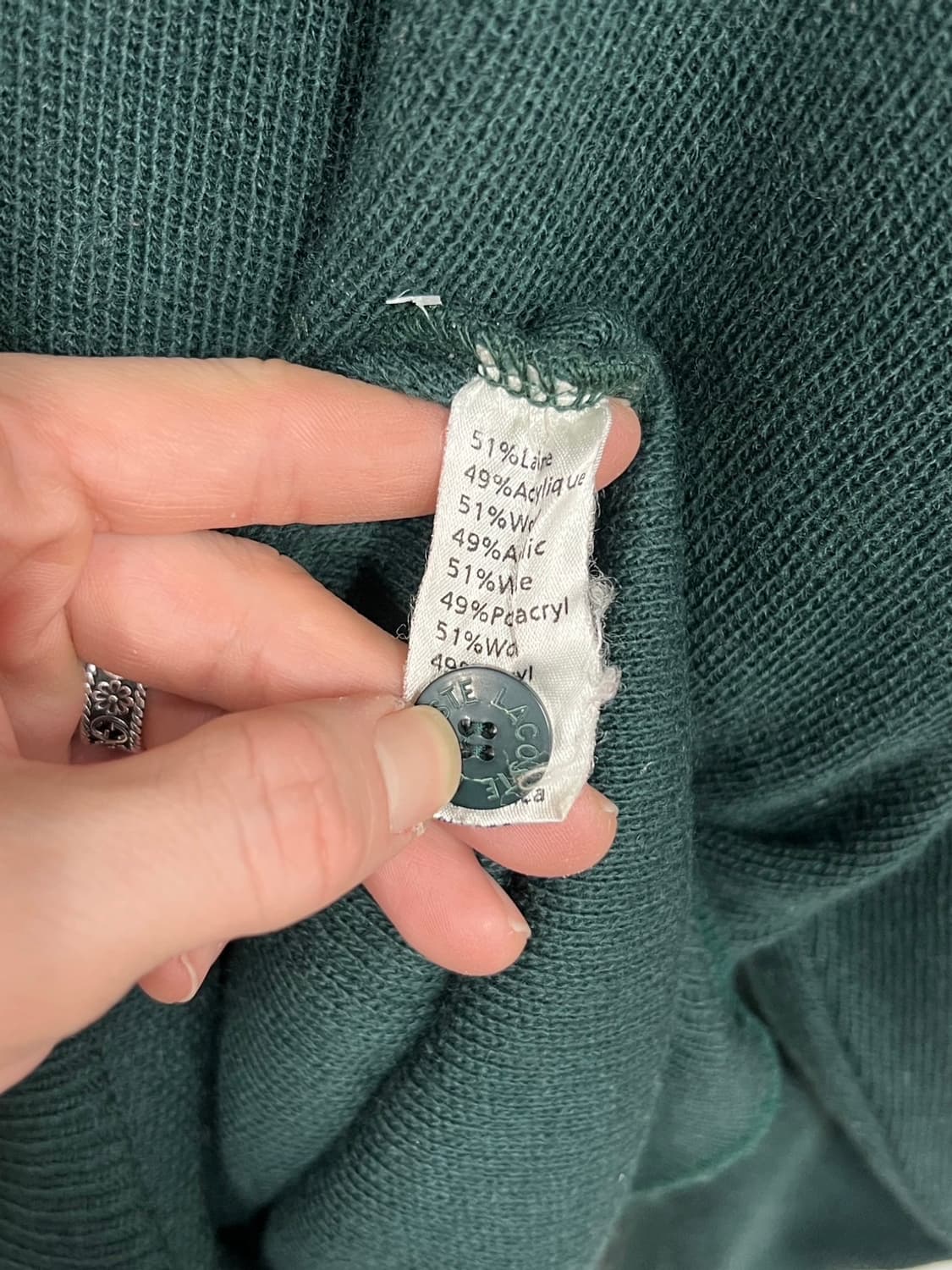 라코스테 브이넥 오버핏 니트 가디건 상품이미지4