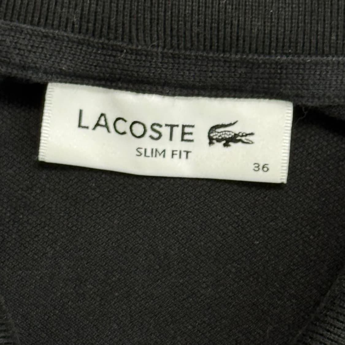 LACOSTE 슬림핏 폴로 원피스 블랙 36 상품이미지4