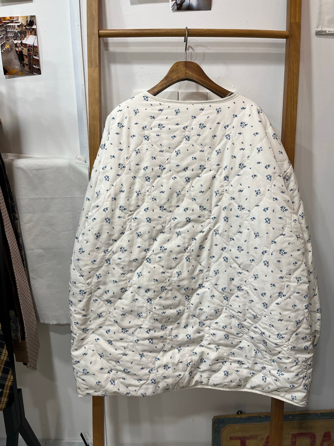 (리버시블) 플라워 퀼팅 & 양털 뽀글이 자켓 상품이미지2