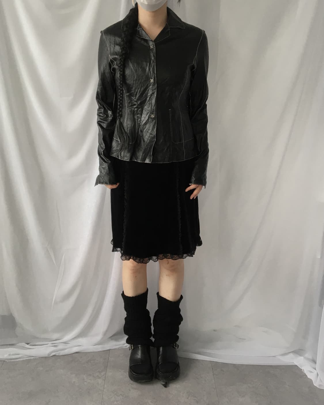Trussardi stitch point leather jacket 상품이미지1