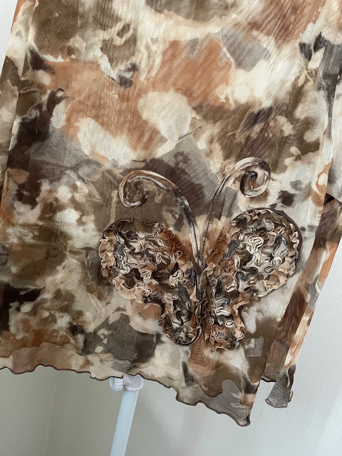 브라운 타이다이 시스루 티 상품이미지2