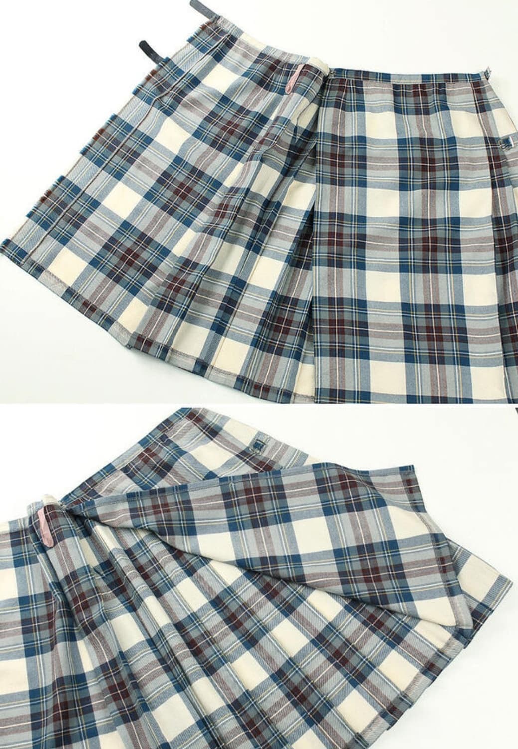 Mosbrook 빈티지 타탄 체크 킬트 스커트 상품이미지4