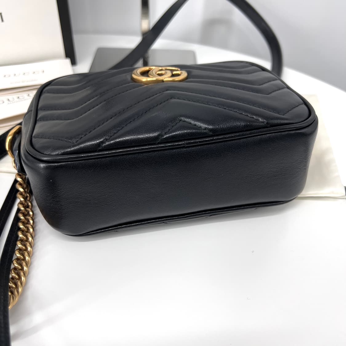 구찌 GG 마몽 미니 크로스백 블랙 (448065) 상품이미지6