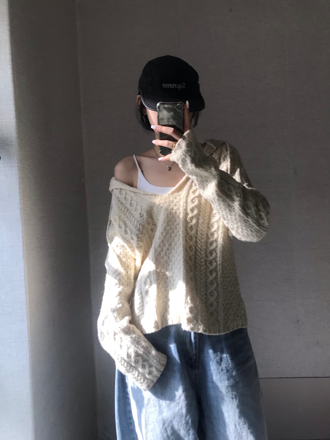 폴로 루즈핏 니트 후디 상품이미지2