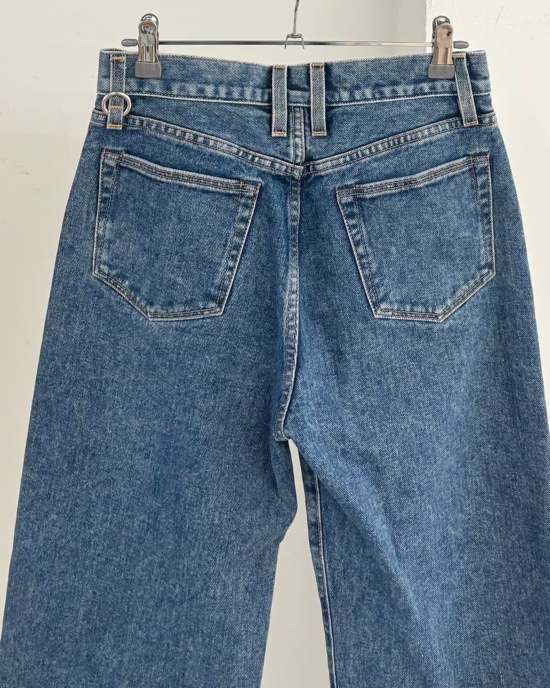 사이먼 밀러 투톤 하이 웨이스트 와이드 레그 진 상품이미지5