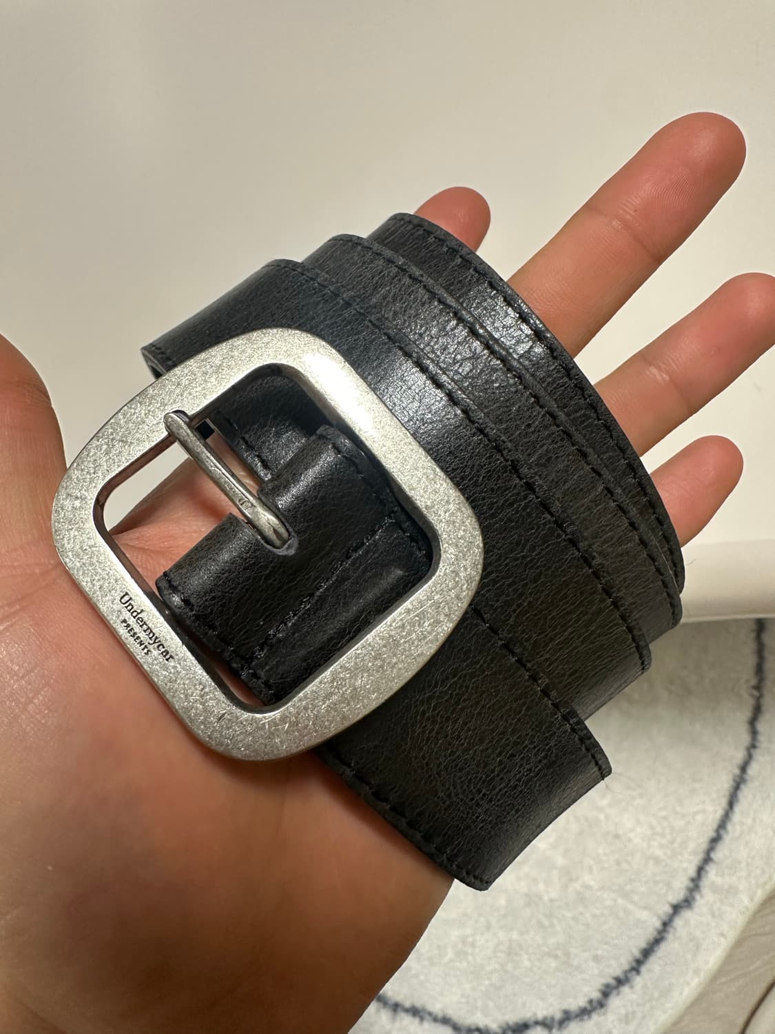 언더마이카 mu.128 크랙 레더 벨트 상품이미지1