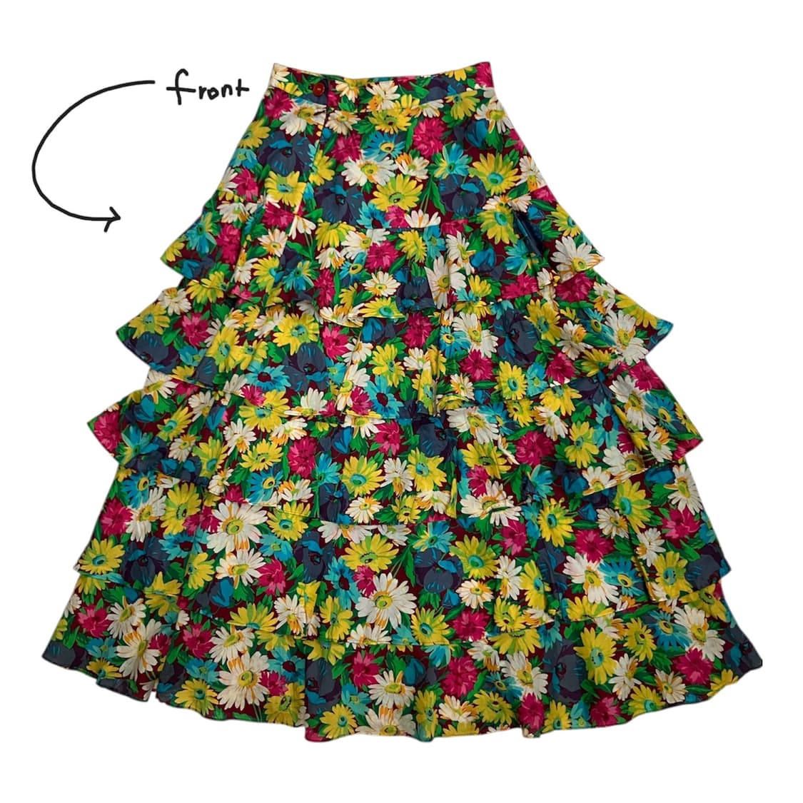 겐조 플라워패턴 면 롱스커트 S 상품이미지1