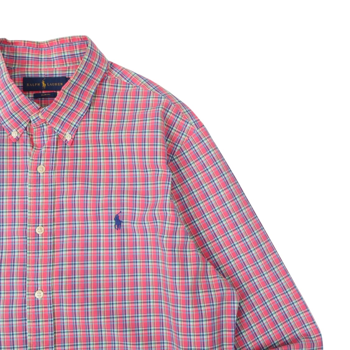 폴로 랄프로렌 핑크 코튼 체크셔츠 상품이미지3