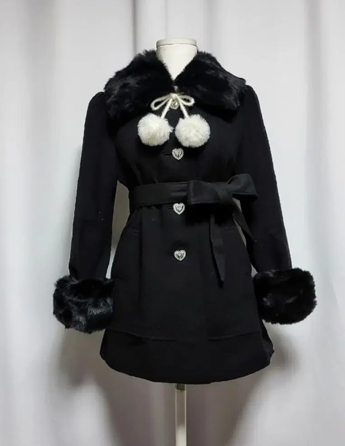 빈티지 롱코트 고스펑크 양산형지뢰계 자켓 로리타 공겜여주 핀터깔 히메갸루 상품이미지1