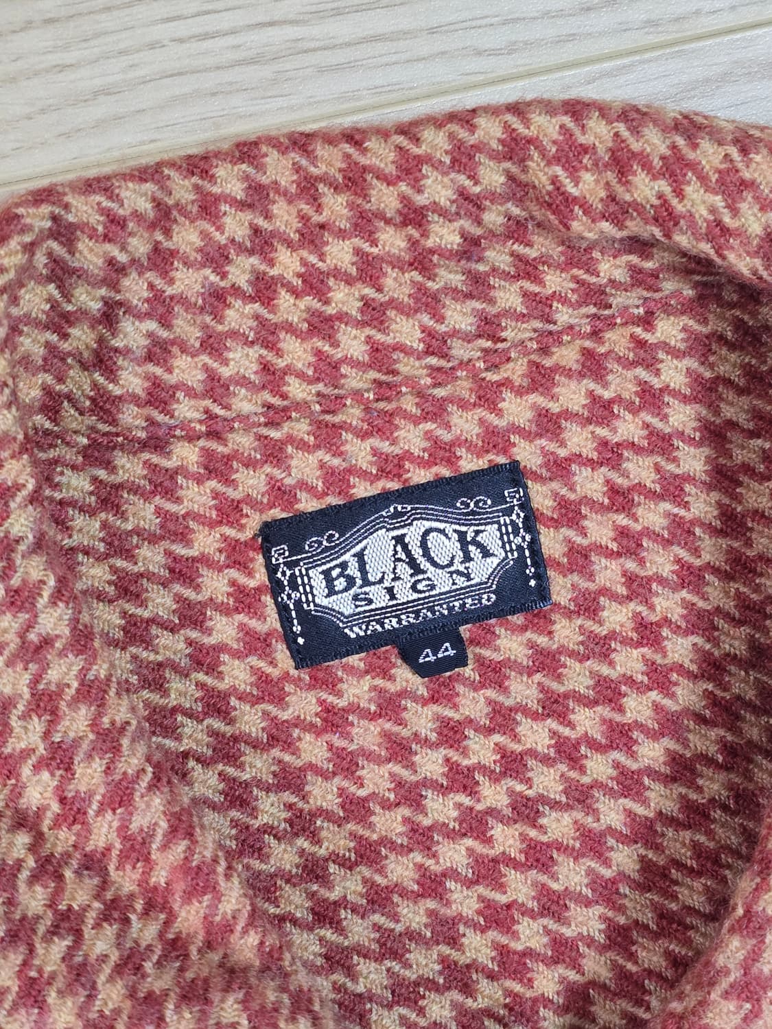 Black sign 블랙사인 울 패턴 셔츠 44 상품이미지7