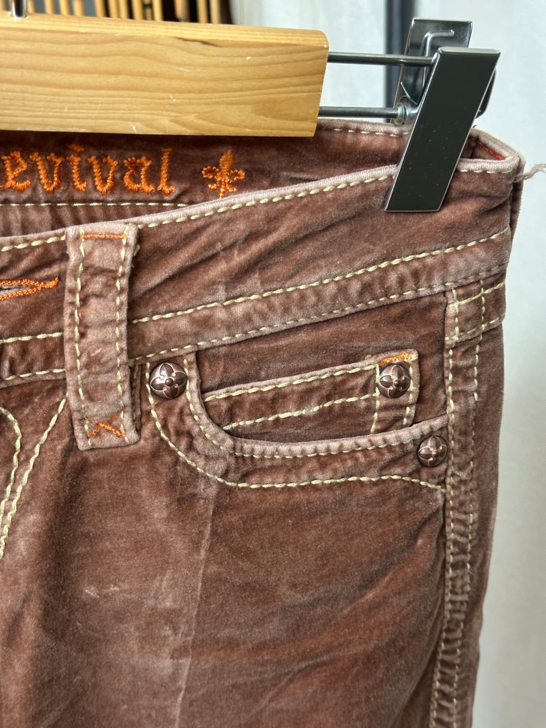 rock revival velvet low waist pants 상품이미지6