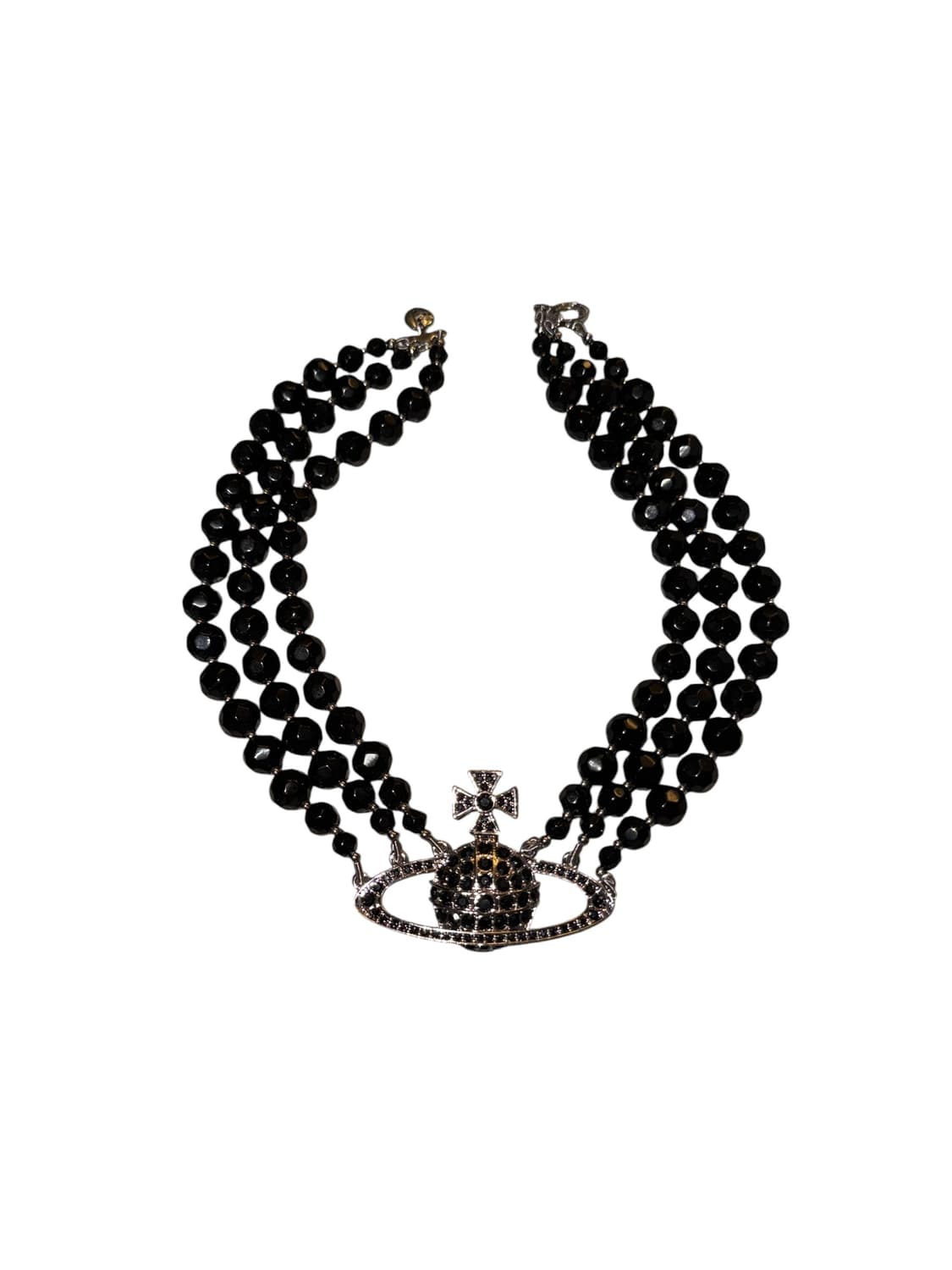 VIVIENNEWESTWOOD BLACK THREE ROW CHOKER 상품이미지4